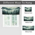 thumbnail image 6 of Foggy Forest Kitchen Window Curtain Valance Rustic Nature Misty Fog Woodland Window Valance for Bedroom Bathroom Living Room Dining Room Valances Set 54 by 18 in, 1 Panel, 6 of 6