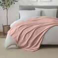 thumbnail image 2 of Lightweight Breathable 100% Cotton Knit Blanket – All-Season Bed Blanket – King Size – Pink Clay, 2 of 8