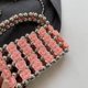 thumbnail image 5 of Bolsas Noche Hombro Asas Dulce Perla Mujeres Cuentas Rosa Francés Embrague Femenino Monederos Lápiz Labial, 5 of 9
