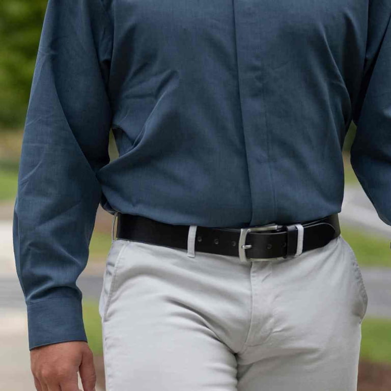 Urbanite Black Leather Belt by Nickel Zero® - Walmart.com display picture 3