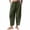Army Green-womens beach pants, variant on Women's Loose Cotton Linen Harem Pants Solid Baggy Casual Pants High Waist Yoga Trousers with Pockets,Purple,XXXL