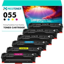 6-Pack Compatible Toner Cartridge with Chip for Canon 055 i-SENSYS MF745CDW MF741CDW MF743CDW LBP663CDW LBP664CX Printer (3*Black,Cyan,Magenta,Yellow)