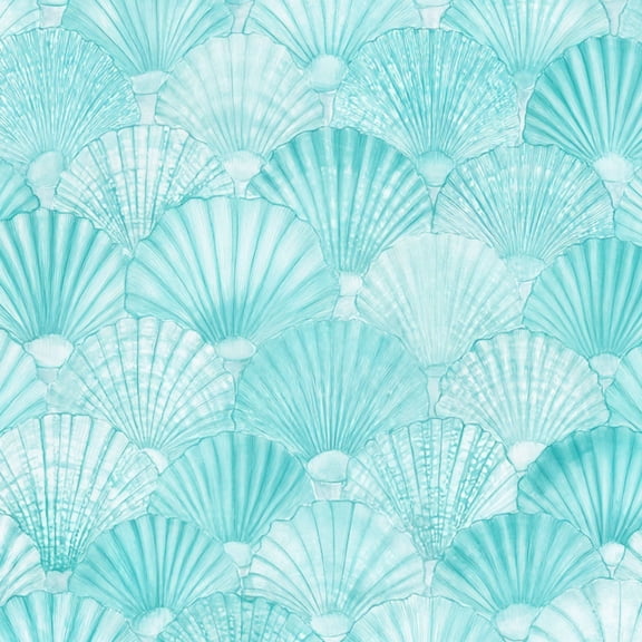 Peel and Stick Wallpaper Soft Blue Seashell Subtle Gradient Fish Scales Wall Mural 23.6in x 9.8ft Self Adhesive Removable Wall Paper Renter Friendly Wallpaper for Nursery Bedroom Cabinets
