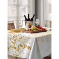 thumbnail image 6 of Happy Birthday Table Cloth, Waterproof Tablecloth for Rectangle Tables, Golden Balloons Ribbons Abstract Art Reusable Washable Fabric Table Cover for Restaurant Kitchen Dining Tables 60"x102", 6 of 9