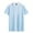Sky Blue, variant on Mens Knitted Polo Shirt Muscle Short Sleeve Lapel Neck Stretch Casual Slim Fit Vintage Ribbed Golf T-Shirt