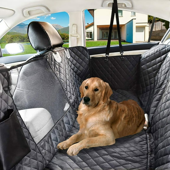 EWASWON Dog Car Seat Cover for Back Seat, Thickening Pet Seat Cover Waterproof ScratchProof Dog Seat Hommock for Truck, Vehicle SUV, Tesla, Machine Washable