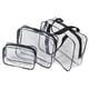 thumbnail image 5 of Juego de 3 bolsas de maquillaje transparentes, bolsa de aseo transparente, PVC transparente impermeable con asa de cremallera, bolsa de equipaje de viaje portátil, 5 of 5