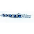 thumbnail image 5 of Stimulated Sapphire &  CZ Sterling Silver Bolo Bracelet, 5 of 5