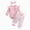 H154-Pink, variant on TOWED22 Newborn Baby Girls Clothes Infant Fall Winter 3pcs Outfits Long Sleeve Ribbed Romper Floral Pants Headband Sets,12-18 M