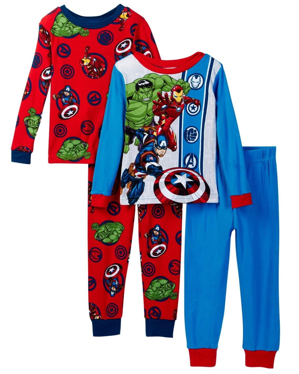 Marvel Avengers Boys 4Piece Cotton Pajama Set Walmart Canada