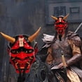 thumbnail image 3 of Japanese Cosplay Face Cover  Horror Face Cover  Halloween Face Cover Japanese Cosplay Resin Face Cover Anime Horror Face Cover Halloween Ghost Demon Face Cover Stage Performance, 3 of 8