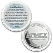 1 oz Silver Colorized Round - APMEX (Ten Commandments Sky Blue)