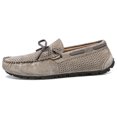 thumbnail image 4 of Spring Summer New Men's Casual Hollow Loafers Slip On Breathable Leather Flats Boat Shoes Driving Shoes Moccasins Comfort Walking Shoes, 4 of 15