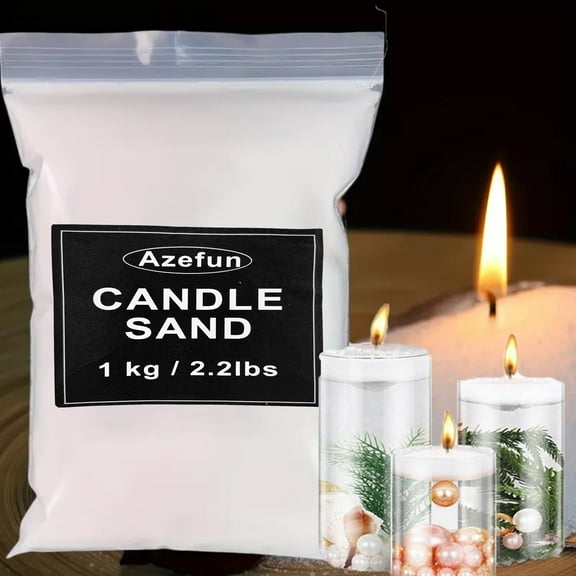 1000g Pearled Candle Sand with 50 Wicks,Pearled Wax,Reusable,Continuous Burning,Wax Granules,Refillable Wax for Wedding,Halloween,Christmas,Thanksgiving