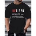 thumbnail image 1 of Camiseta con estampado "Retired" para hombre, informal, de mezcla de algodón, manga corta y cuello redondo, ropa para exteriores., 1 of 6