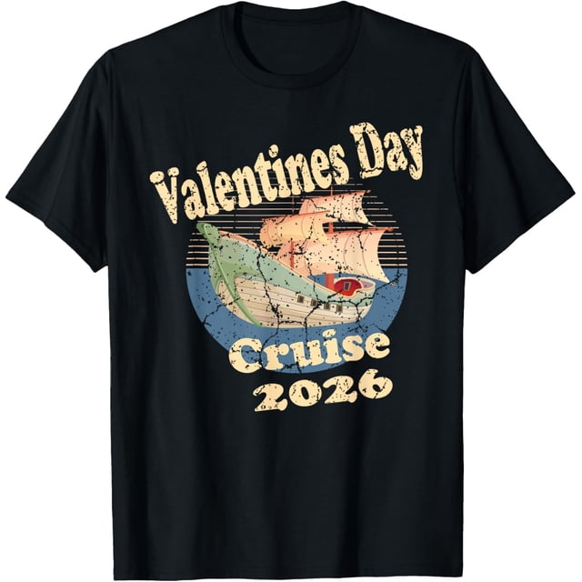 Valentines Day Cruise 2026 - Camiseta divertida estilo barco vintage