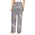 thumbnail image 6 of Pajama Pants Women - Zebra print colorful cute Soft Breathable Sleep & Lounge Pants for Women, Comfy Casual Pj Pants Bottoms with Pockets, 6 of 7