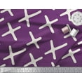 thumbnail image 3 of Soimoi Purple Heavy Satin Fabric Cross Symbol Decor Fabric Printed Yard 54 Inch Wide, 3 of 3