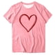 thumbnail image 3 of Tejiojio Women's Plus Size T-shirt Valentine's Day Heart Print Round Neck Short Sleeve Tops Spring Summer XL-5XL, 3 of 4