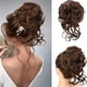 thumbnail image 4 of Seitruly Moños de pelo desordenados de fibra de alta temperatura, ajuste natural y hermoso para cualquier forma de cara, fácil de usar Cuidado del cabello marrón claro, 4 of 6