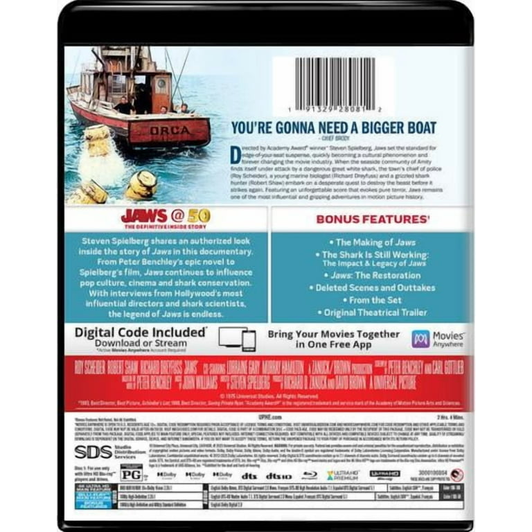 Jaws 50th Anniversary Edition 4K Ultra HD + Blu-ray + Digital Copy