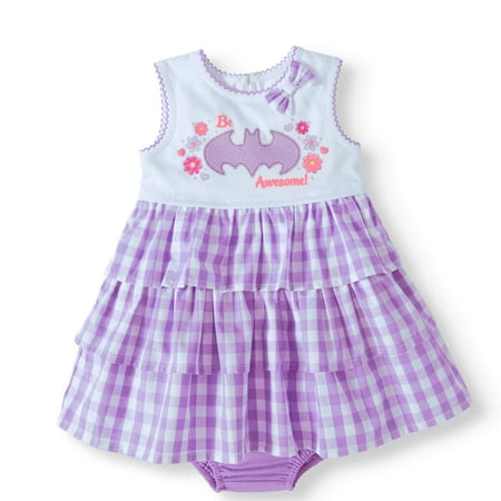 Baby Girl Sleeveless Gingham Dress & Diaper Cover, 2pc Set