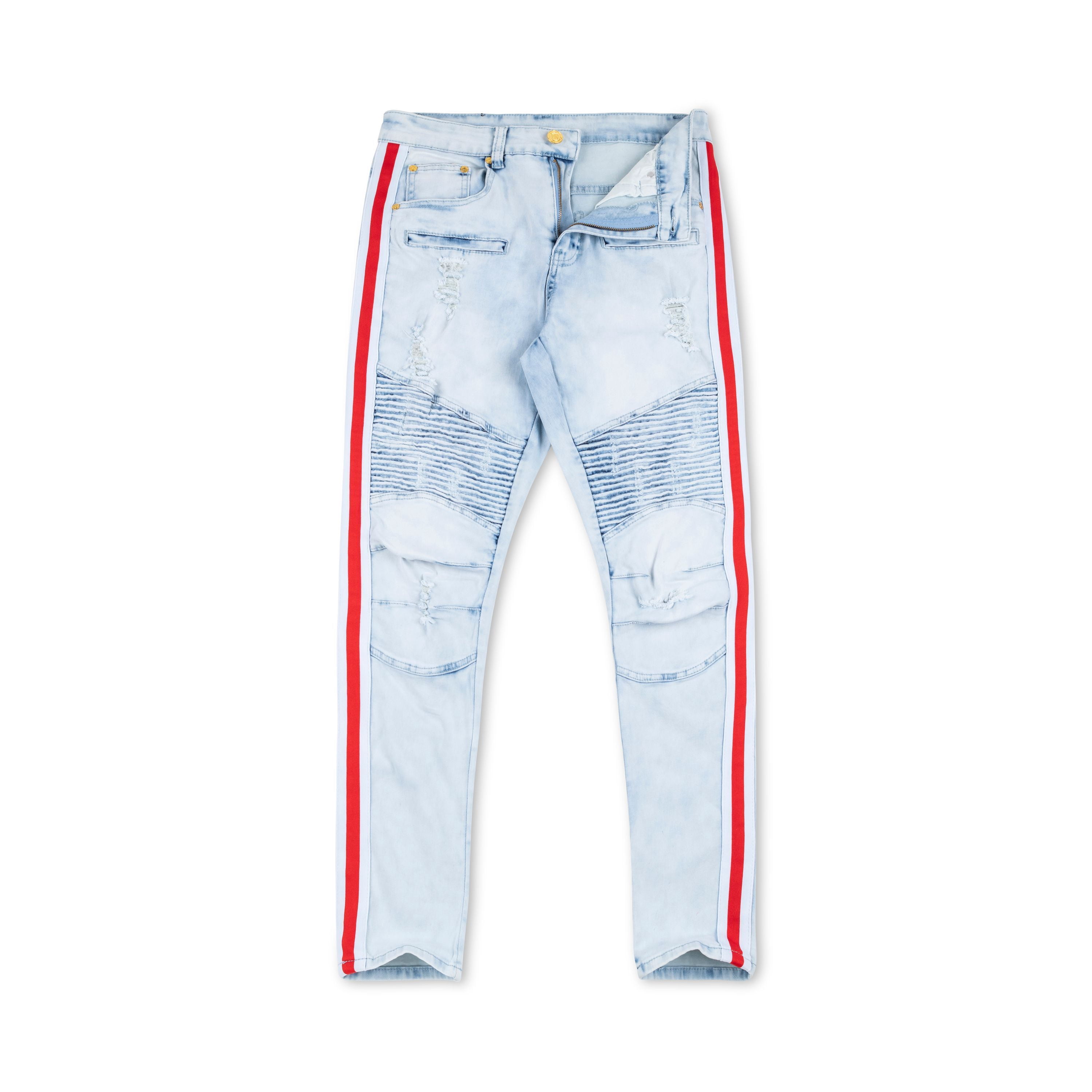 Argonaut Nations Moto Stripe Jeans Ice 