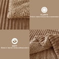 thumbnail image 6 of Jessy Home 3 Piece Fleece Queen Comforter Set - Soft & Warm Fluffy Coffee Sherpa Bedding , Fuzzy Heavy Double Sided Design Winter Comforter with 2 Pillow Cases, 6 of 8