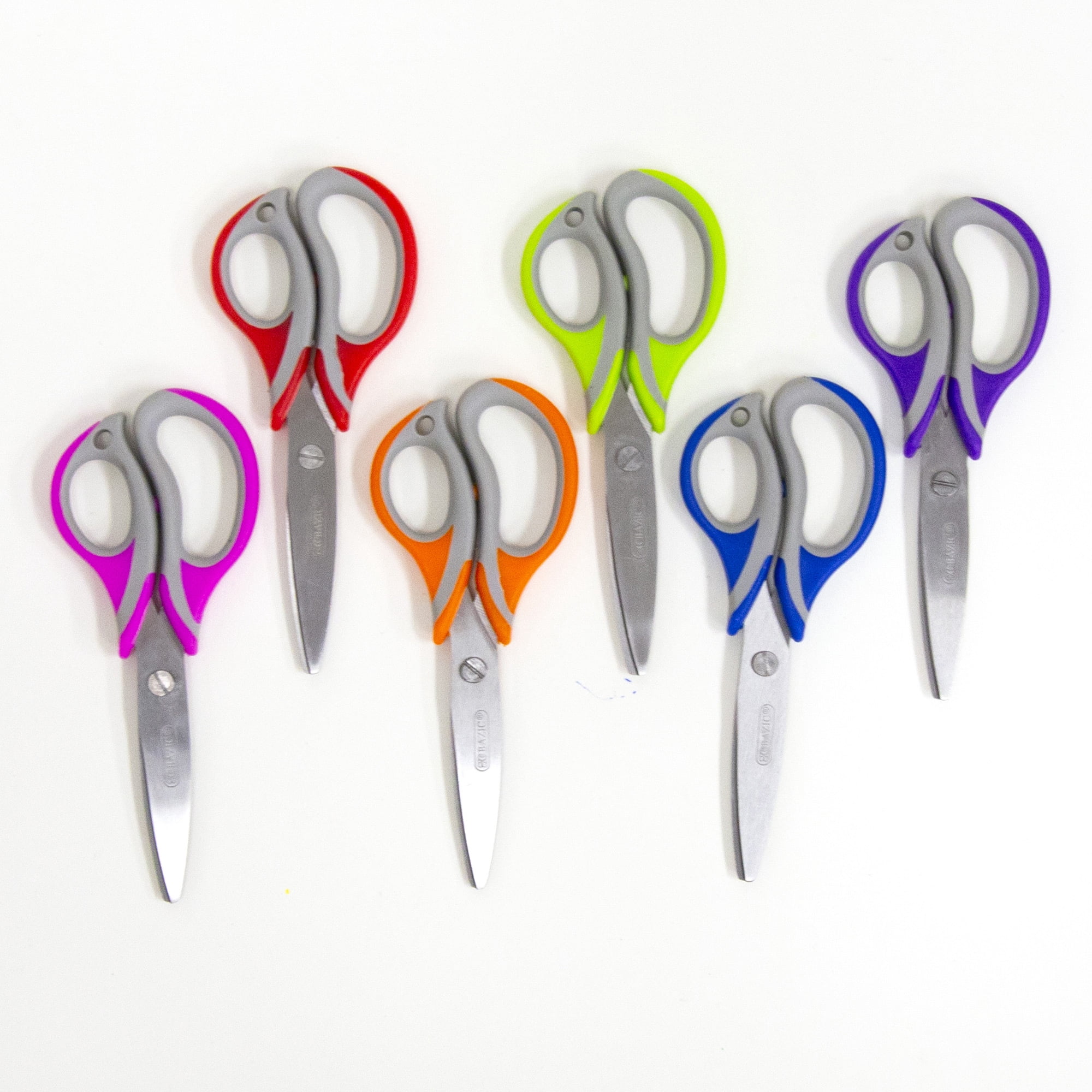 BAZIC 5.75" Two-Tone Soft Grip Kids Stainless Steel Scissors, 24-Pack