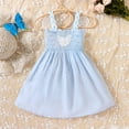 thumbnail image 3 of MEZZALL Cute Children Sundress Sleeveless Children Pink Butterfly Dress Kids Girl Relaxed Fit Toddler Sundress, Blue, 2-3 Years, 3 of 5
