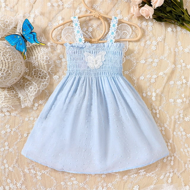 Robes pour Petite Fille Robe Décontractée pour Filles Robe d'Anniversaire pour Fille Robe d'Été Robe de Princesse Robes pour Tout-Petits 4-5 Ans