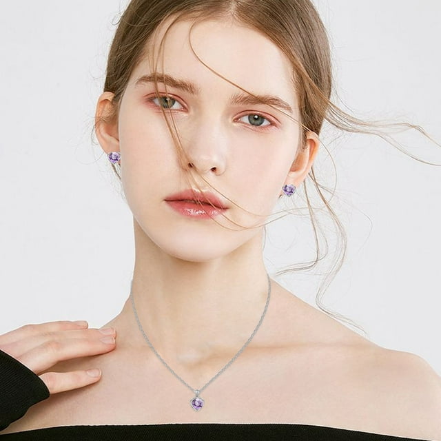 Fiudx Collar y Cristal de Moda, Pendientes y Combinaciones de Joyas y Damas.