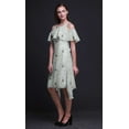 thumbnail image 4 of Bimba Tunique à Épaules Dénudées Imprimée Oiseau Bleu pour Femmes Robe de Soirée Col Rond - Très Grand, 4 of 6