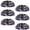Multicolored 10, variant on PhooArto 6 Pcs Cup Drawer Pulls, Purple Love Floral Skull Shell Shape Handles Cabinet Knobs for Dresser Cupboard Closet Wardrobe with Screws