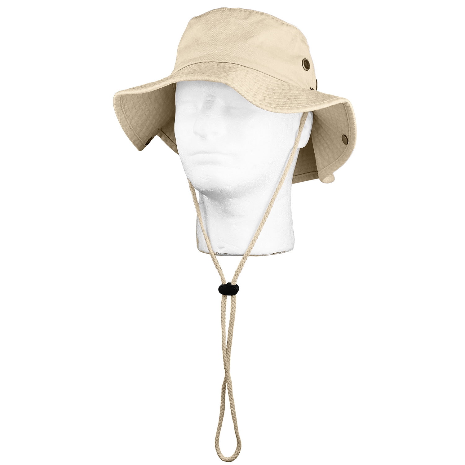 Camouflage 100% Cotton UV Protection Wide Brim Summer Bucket Hiking Safari  Hat with Adjustable Chin Strap, Khaki, 6 7/8-7 3/4 : : Clothing,  Shoes & Accessories