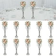 thumbnail image 2 of Miumaeov 10pcs Crystal Flower Vase Wedding Table Centerpieces Flower Stand 21.7inch Tall, 2 of 20