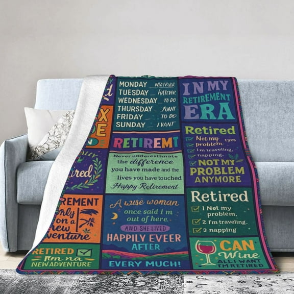 Happy Retirement Gifts for Women Men, Retirement Blanket 2025, Retirement Gifts, FarewellGoing Away Gifts for Coworker Leaving, Best Retirement Gifts for Woman Man 50x40