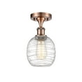 thumbnail image 3 of Innovations Lighting  Belfast - 1 Light 6" Semi-Flush Mount Deco Swirl/Antique Copper, 3 of 5