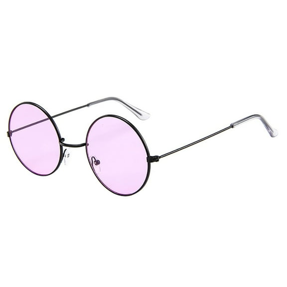 1 Pair of Glasses Black Women Men Vintage Retro Glasses Unisex Fashion Circle Frame Sunglasses Eyewear