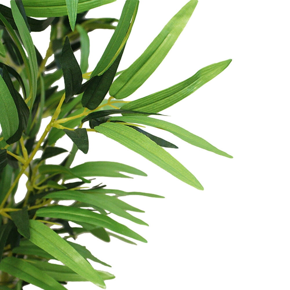 5-Feet Simulation Faux Bamboo Fake Green Leaf Tree Potted Plant Bonsai decor KT00167