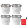 thumbnail image 1 of Al Aire Libre 4 Piezas 50 Ml Acero Inoxidable Apilable para Senderismo Pesca, 1 of 9