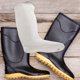 thumbnail image 5 of ColoMX Botas de lluvia Forro interior Botas Insertar Zapatos de zuecos cálidos Botas con forro Forro polar Forros para botas para clima frío Forro polar Calcetines para mujer, 5 of 7