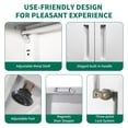 thumbnail image 4 of 71"H Metal Garage Storage Cabinet, Tool Steel Locking Cabinet with Doors and 3 Adjustable Shelves,for Home Office,Classroom,Pantry,White, 4 of 6