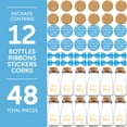 thumbnail image 4 of Ethisa 12 Pack It's a Boy Milk Glass Bottles with Ribbons and Stickers - Vintage, Sturdy, Baby Shower Favors for Guests and Table Centerpieces - Boy Baby Shower Decorations - Baby Shower Candy Jar, 4 of 7