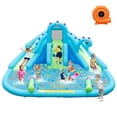 thumbnail image 1 of Costway Inflatable Water Slide, Blowup Water Park with Dual Slides & 584W Blower, 1 of 10