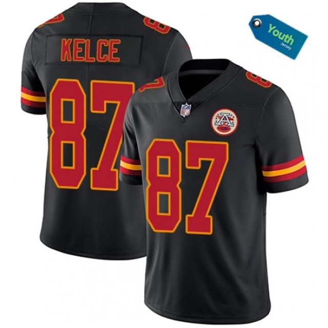 Chiefs Kids Youth Embroidered Rugby Jersey Chiefs15# 87# Kelce Replica Player Name Jersey