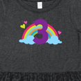 thumbnail image 4 of Inktastic 3rd Birthday Rainbow Number 3 Girls Toddler Dress, 4 of 5