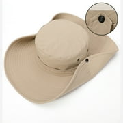 Cowin Sun Hat for Men Sun Protection Wide Brim Bucket Hat Waterproof Breathable Packable Boonie Hat for Fishing Khaki