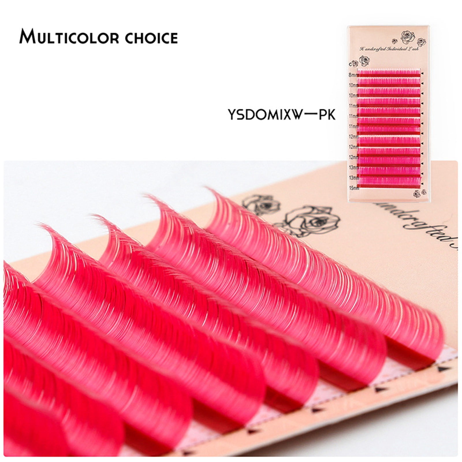 Small Eyelash Curler Individual Eye Lashes Pack Colorful Eyelashes 12d Extensions 6d Lashes Extensions Eyelashes Packs with 100 Bottom Lashes Eyelash Cluster Big Eyelashes Lashes 415 Heart Lashes