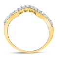 thumbnail image 4 of Solid 14K Yellow Gold Real Natural Diamond Curved Wedding Enhancer Band Ring for Women 1/4 Carat - Size - 9 ( .28 Cttw ), 4 of 5